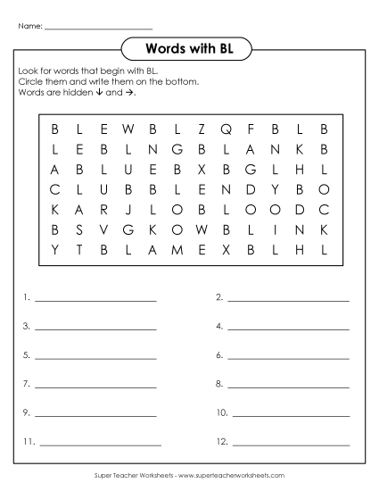 BL Word Search
