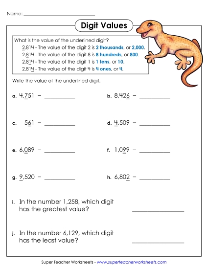 Underlined Digit (4-Digit)