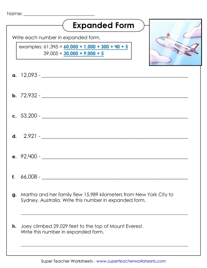 Expanded Form (5-Digit)