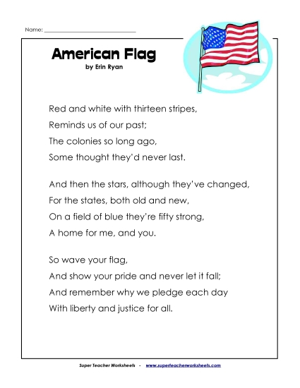Poem: American Flag