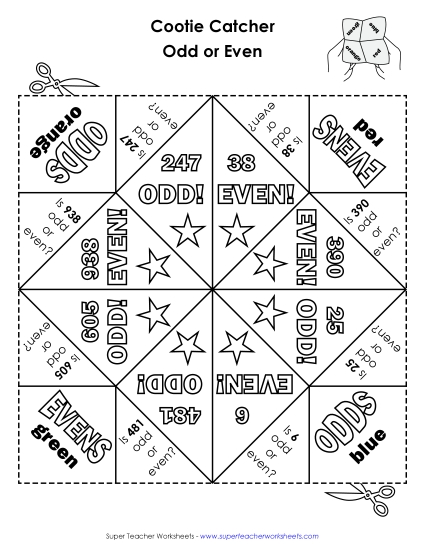 Odd/Even Cootie Catcher