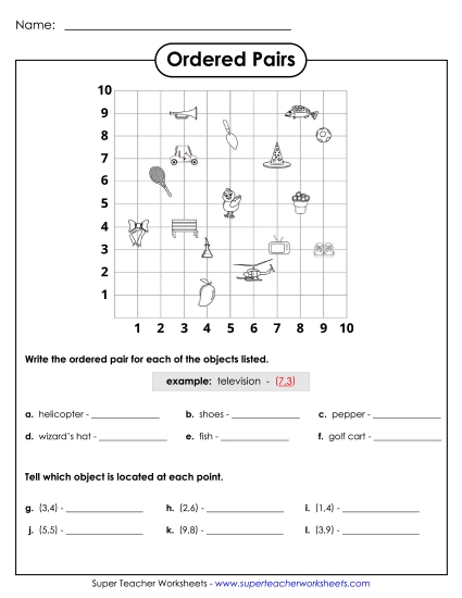 Ordered Pairs  - Icons