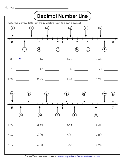 Decimals - Hundredths