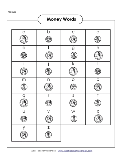 Money Words Game - 2