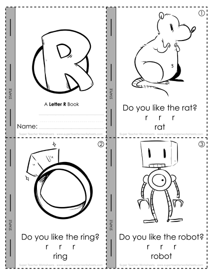 Letter R Mini-Book