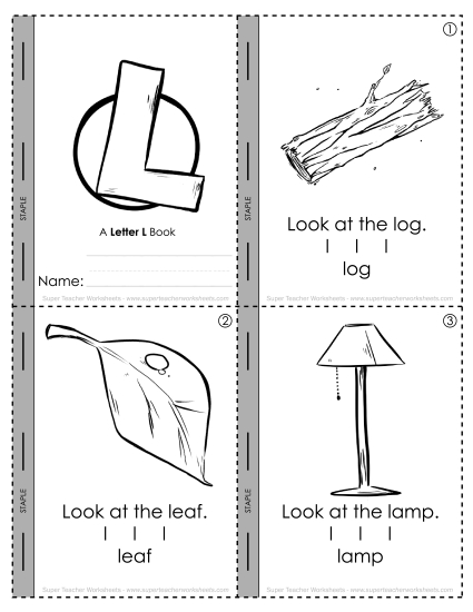 Letter L Mini-Book