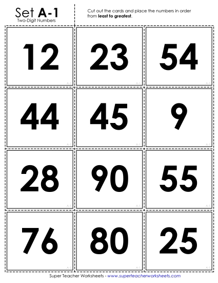 Ordering: Card Sort Game (2-Digit)