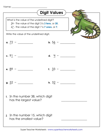 Underlined Digit (2-Digit)