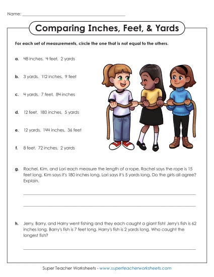 Measurement  Free Printable Worksheet