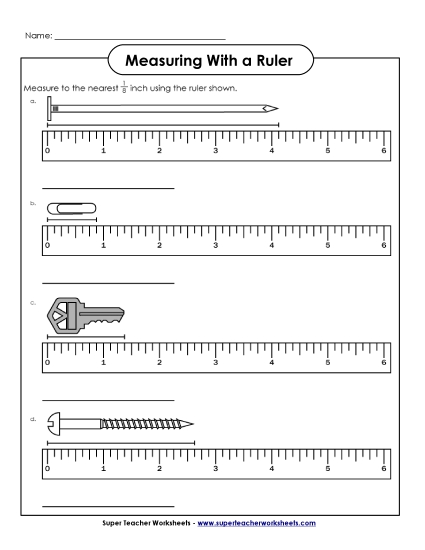 Measuring - Nearest Eighth Inch #1