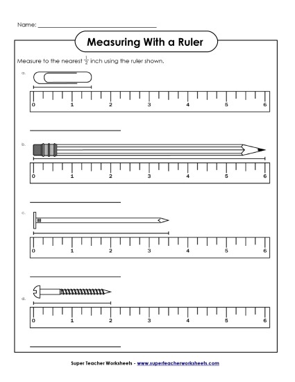 Measuring - Nearest Half Inch #1
