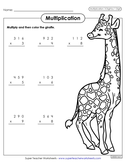 Color and Multiply: Giraffe