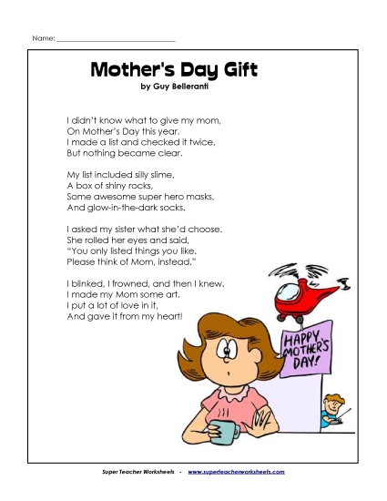 Mother's Day Gift (Poem)