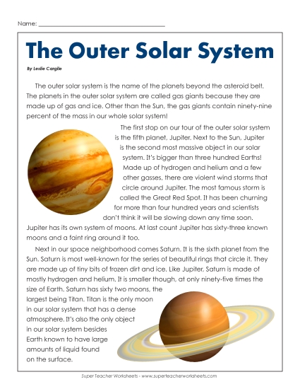 The Outer Planets