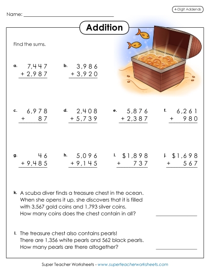 4-Digit Addition Practice