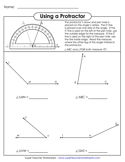Using a Protractor 4