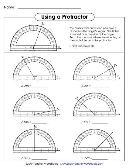 Using a Protractor 1