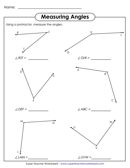Measure Angles with Protractor