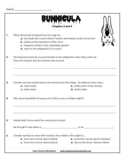 Questions for Chapters 3 & 4