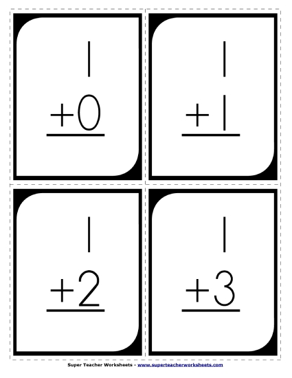 Addition Flash Cards (Large)