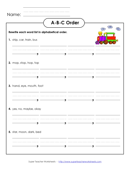 Basic ABC Order #1
