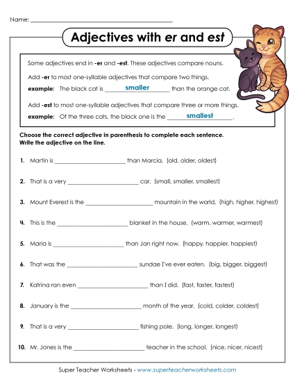 Adjectives with -er and -est