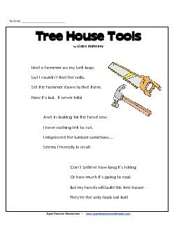 Tree House Tools (Poem)