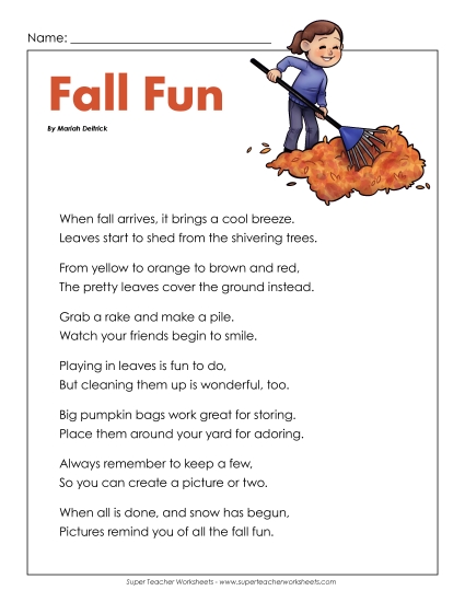 Fall Fun (Poem)