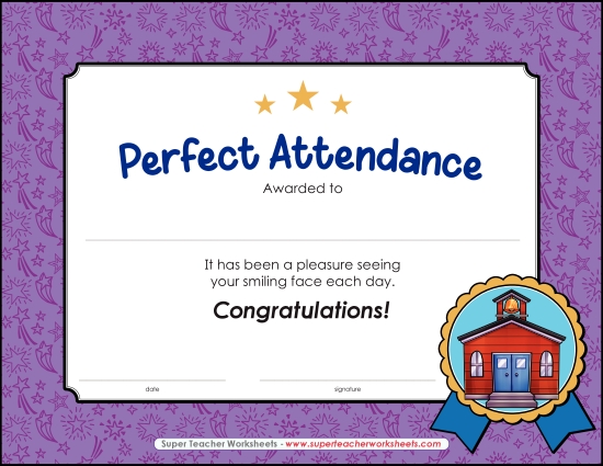 Perfect Attendance Award