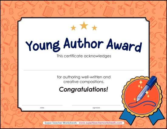 Writing - Young Author Award
