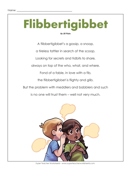 Flibbertigibbet (Poem)