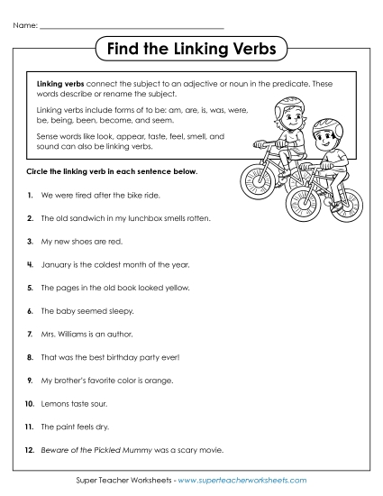 Find the Linking Verb