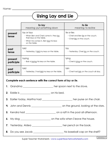 Commonly Confused Verbs: Lay and Lie