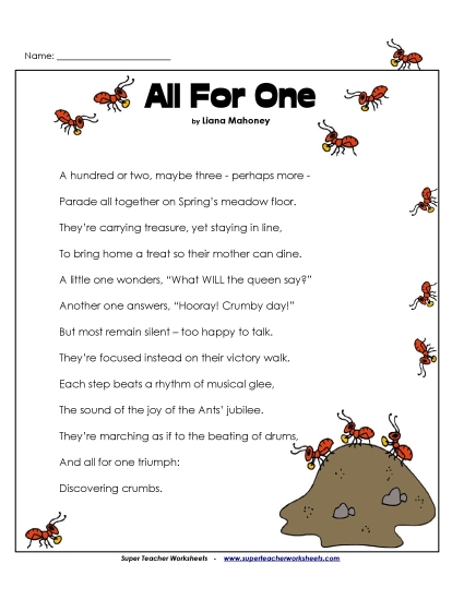 All for One (Poem)