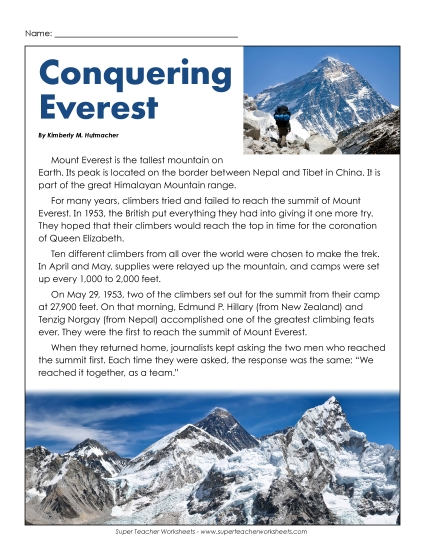 Conquering Everest