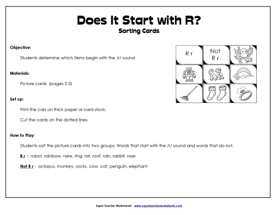 Starts With R - Sort