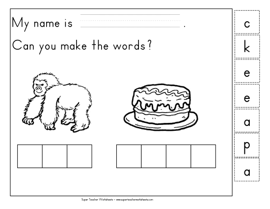 Build-a-Word #4: Ape & Cake