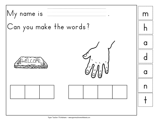 Build-a-Word: Mat & Hand