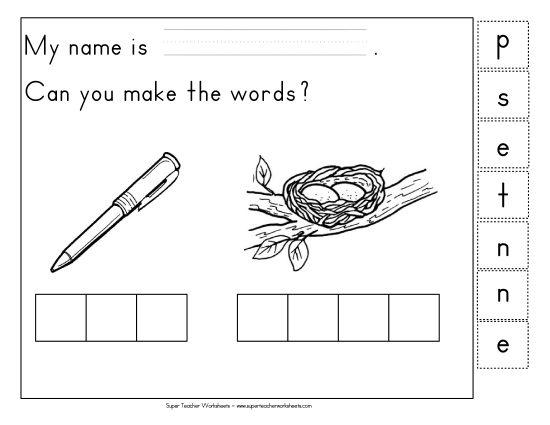 Build-a-Word: Pen & Nest