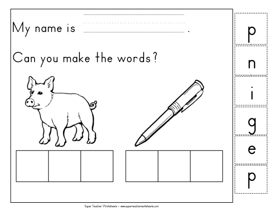 Build-a-Word: Pig & Pen