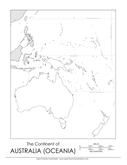 Australia / Oceania - Blank Map #2