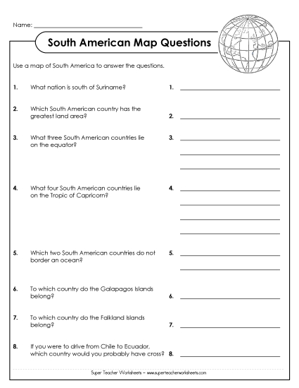 South America - Questions
