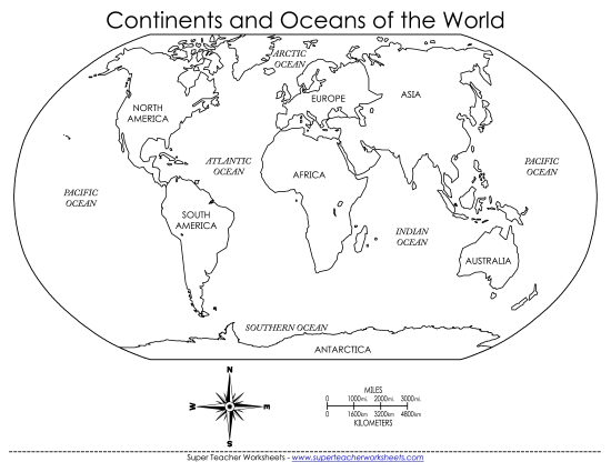 Continents & Oceans