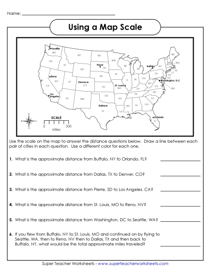 Using a Map Scale (Intermediate)