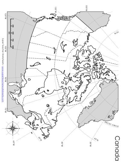 Canada - Latitude and Longitude Blank