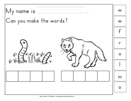 Build-a-Word: Worm and Wolf