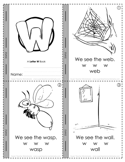 Letter W Mini-Book