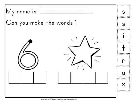 Build-a-Word: Six & Star