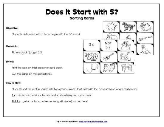 Starts With S - Sort