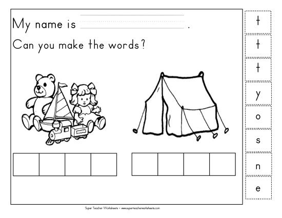 Build-a-Word: Toys & Tent